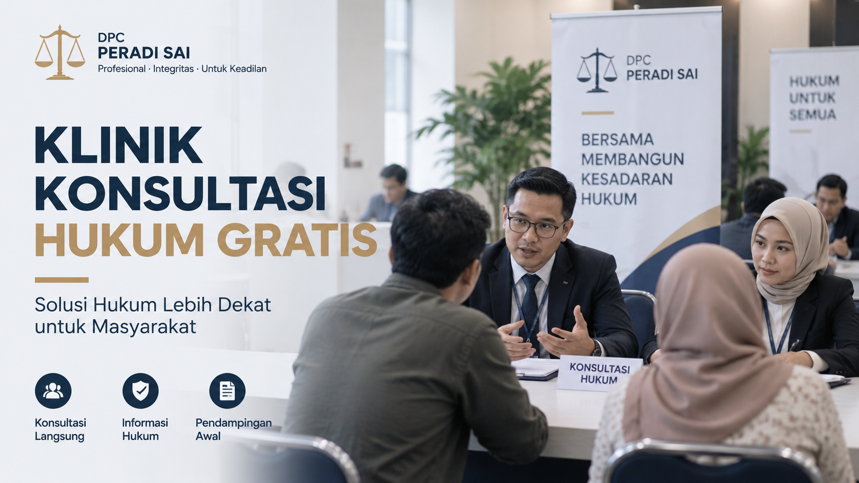 DPC Peradi SAI Gelar Klinik Konsultasi Hukum Gratis